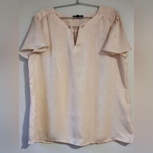 Sara Michelle Cream Boxy Blouse